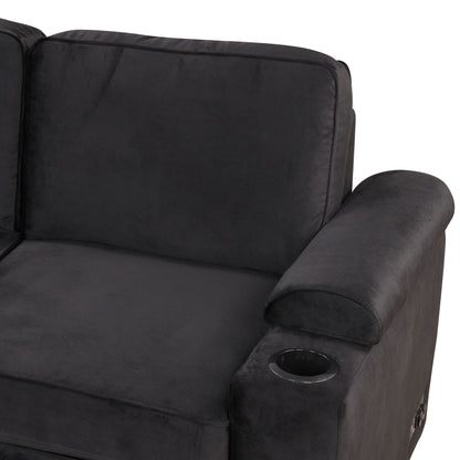 Sleeper Sofa Bed, 2 In 1 Pull Out Sofa Bed L-Shape Couch With Storage Ottoman For Living Room, Bedroom Couch And Small Apartment - Black