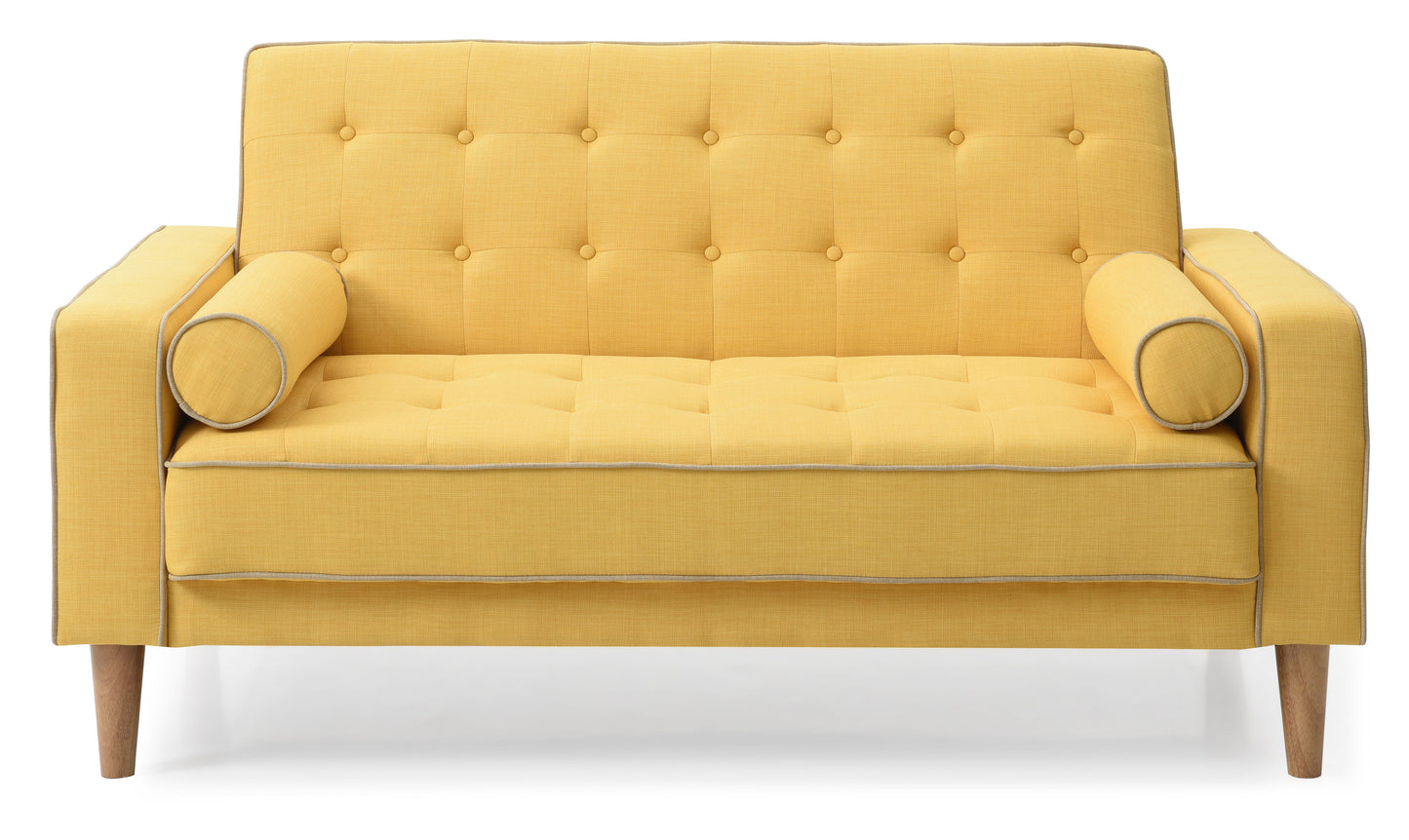 Vibrant Contemporary Loveseat Bed - Yellow