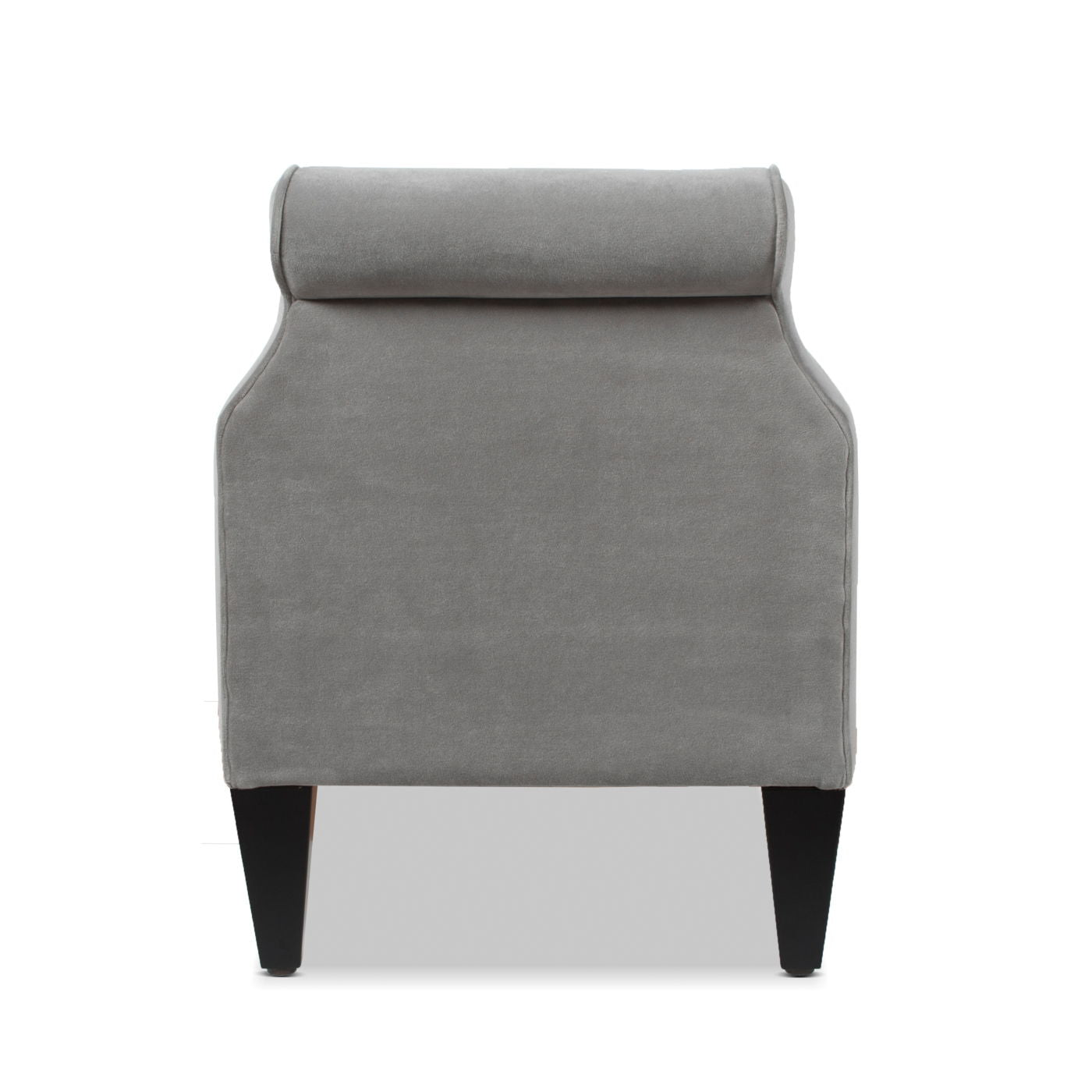 Jacqueline - Tufted Roll Arm Storage Bench - Opal Gray