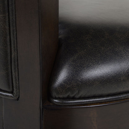 Williams - Swivel Counter Height Bar Stool - Vintage Black Brown