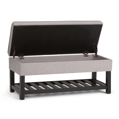 Cosmopolitan - Storage Ottoman Bench With Open Bottom - Cloud Gray