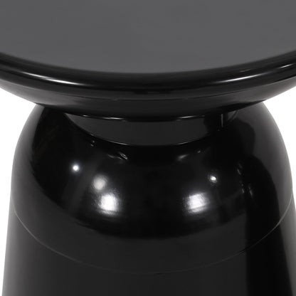 Outdoor Metal End Table Large - Black