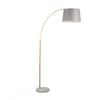 March - Contemporary Floor Lamp - Antique Brass / Gray