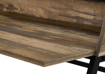 Computer Desk For Home Office, Laptop, Storage Shelves, Contemporary Versatile Placement - Brown