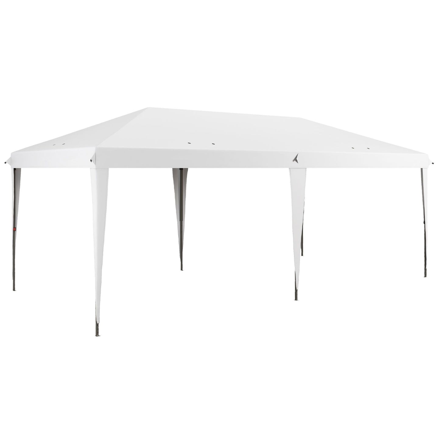Outsunny - 10' x 19.2' Pop Up Canopy Tent, Heavy Duty Tent For Parties, Outdoor Instant Gazebo Sun Shade Shelter With Carry Bag For Catering, Events, Wedding, Backyard Bbq - White