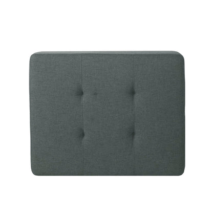 Classic Fabric Ottoman With Birch Wood Legs And High Quality Foam Padding - Charcoal