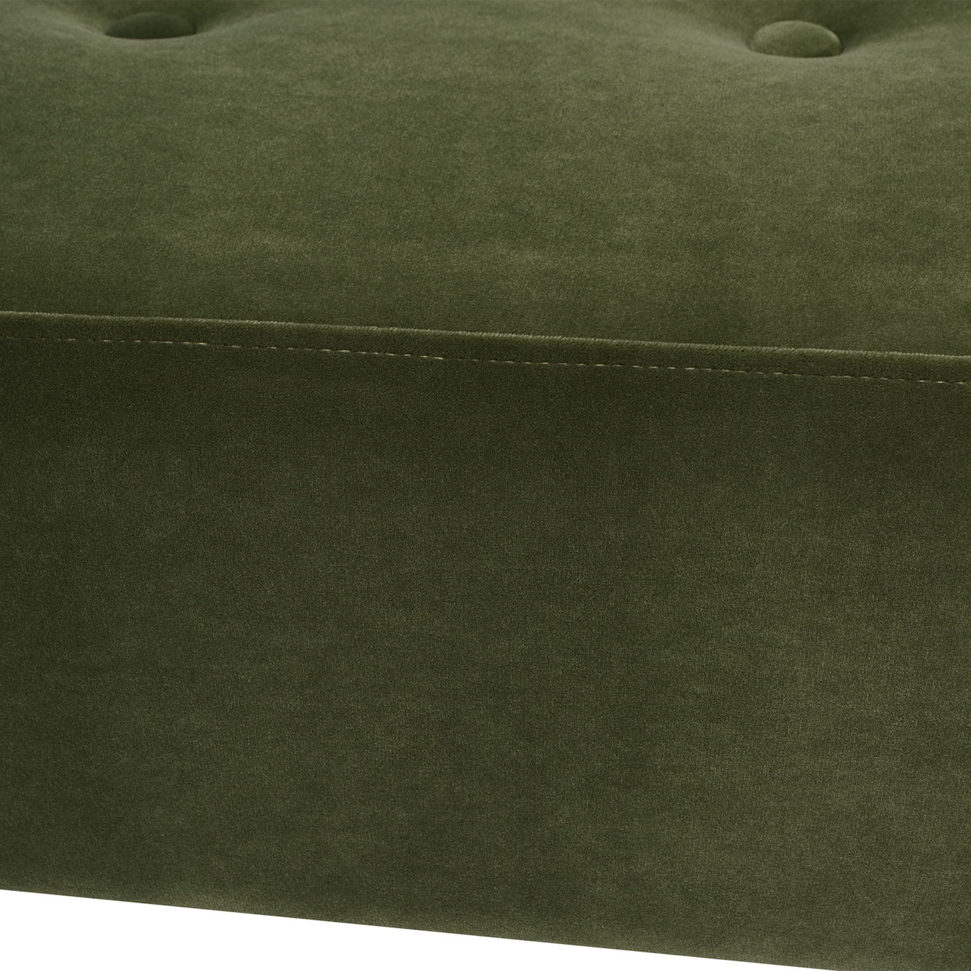 Jared - Roll Arm Tufted Bench Settee - Olive Green