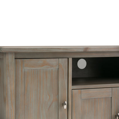 Warm Shaker - TV Media Stand - Distressed Gray