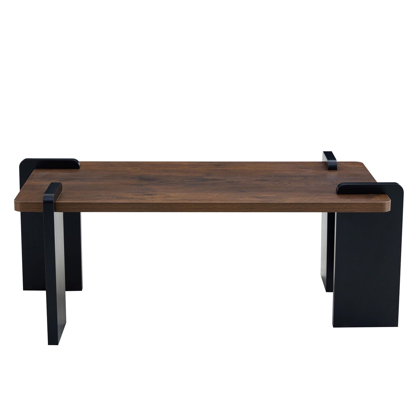 Walnut Colored Coffee Table, Suitable For Modern Minimalist Living Rooms - Walnut
