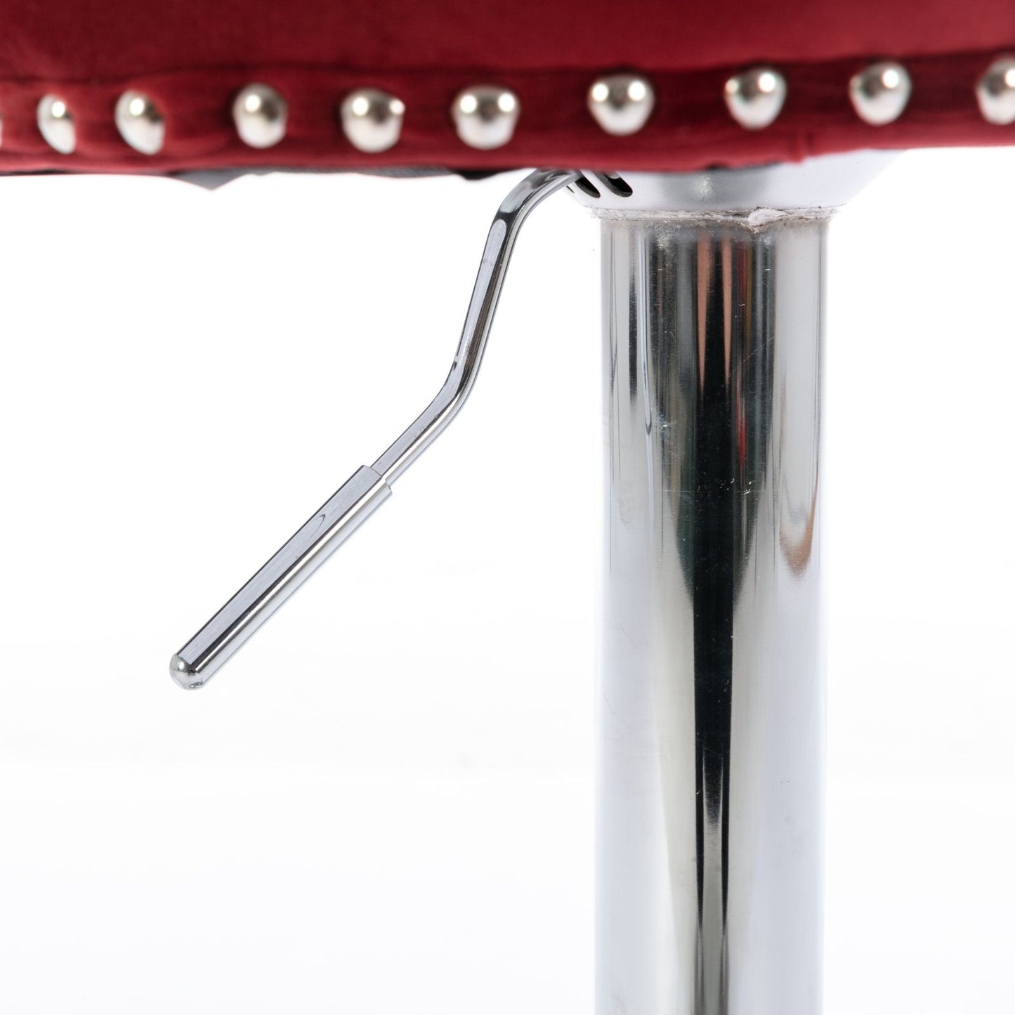Swivel Velvet Barstools Adjusatble Seat Height From 25-33", Chrome Base Bar Stools With Backs Comfortable Tufted For Home Pub And Kitchen Island, 1712Wr (Set of 2) - Wine Red / Burgundy