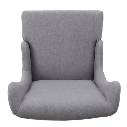 Alight - Upholstered Dining Chair With High Back And Birch Wood Legs - Light Gray