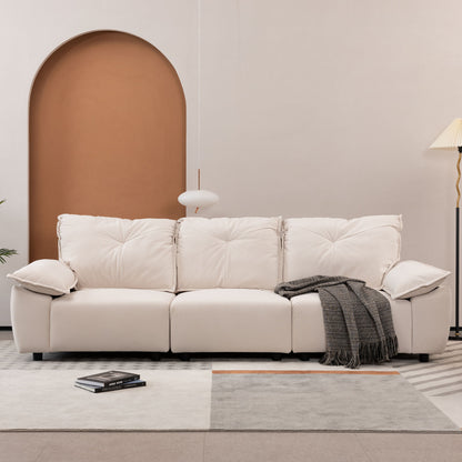 Modern Fabric Sofa With Removable Pillowcase And Backrest, Easy Care - Beige