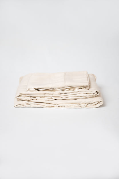 4 Piece Twin Microplush And Bamboo Hypoallergenic Sheet Set - Cream