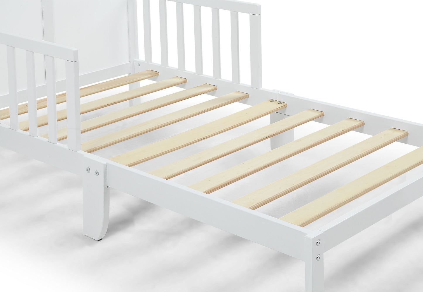 Birdie Toddler Bed - White / White
