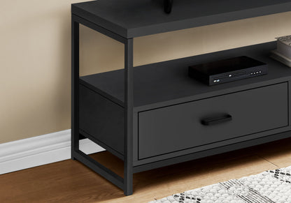 TV Stand Console Media Entertainment Center Storage Drawers For Living Room - Black