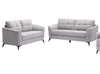 Callie - Woven Living Room Fabric Sofa, Loveseat (Set of 2) - Light Gray