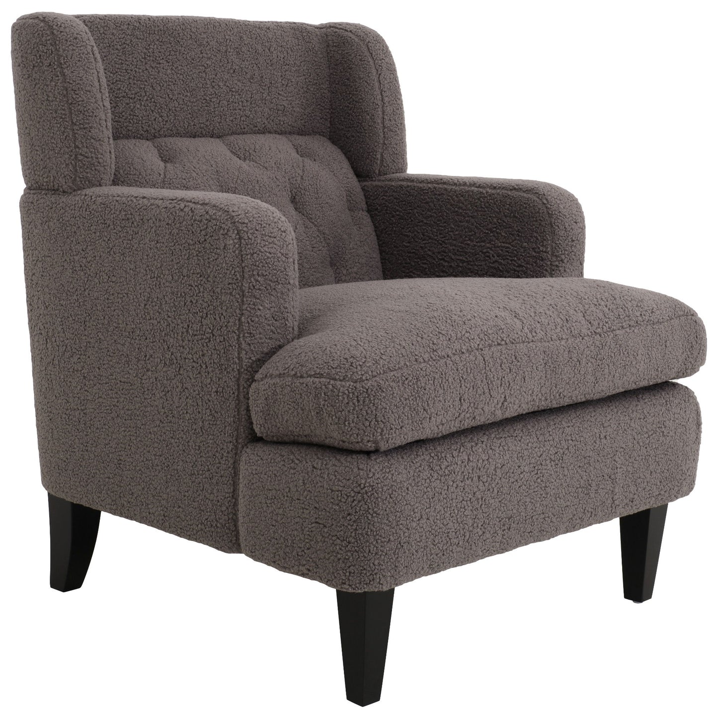 Upholstered Accent Chair Tufted Armchair For Living Room, Russet - Brown