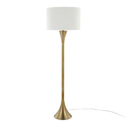 Lenuxe - Contemporary Floor Lamp - Gold / White
