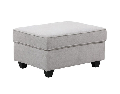 Leo - 8 Piece Modular L-Shape Sectional Sofa And Ottoman - Light Gray