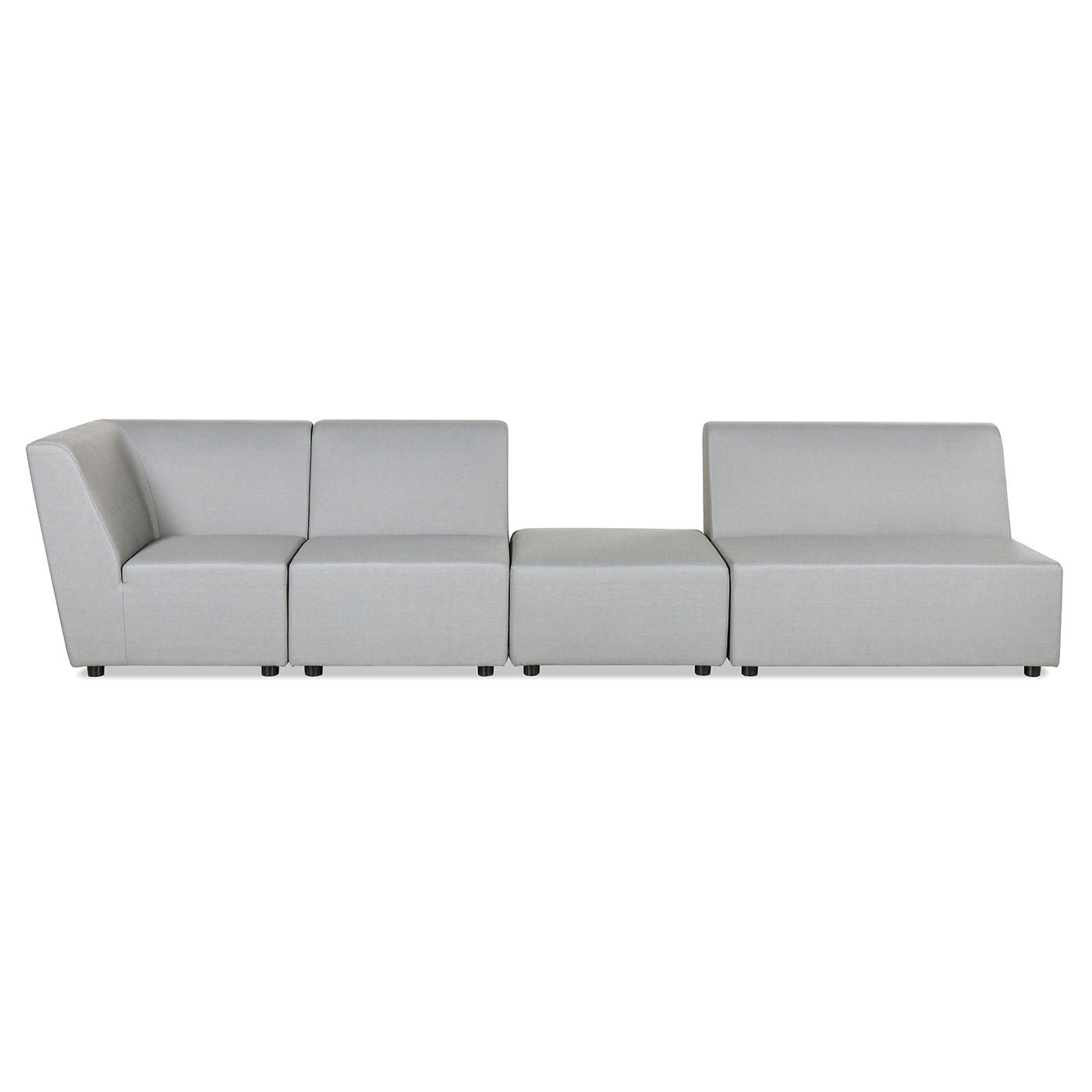 Cleo - Modular Upholstered Deep Seating Patio Armless Chair Axroma Olefin - Light Gray