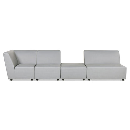 Cleo - Modular Upholstered Deep Seating Patio Armless Chair Axroma Olefin - Light Gray