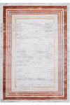 Marfi - 5' X 7' Bordered Area Rug - Brown / Ivory
