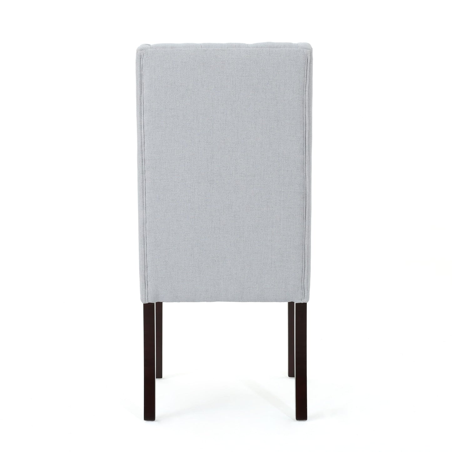Sophisticated Tufted Dining Chair (Set of 2) With High Back And Birch Wood Legs - Light Gray