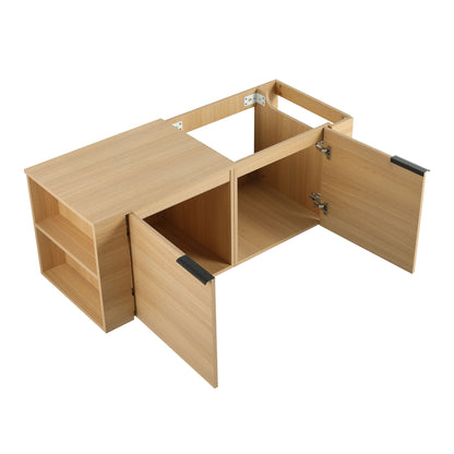 Modern Bathroom Vanity Sink Combo With Ample Storage - Oak