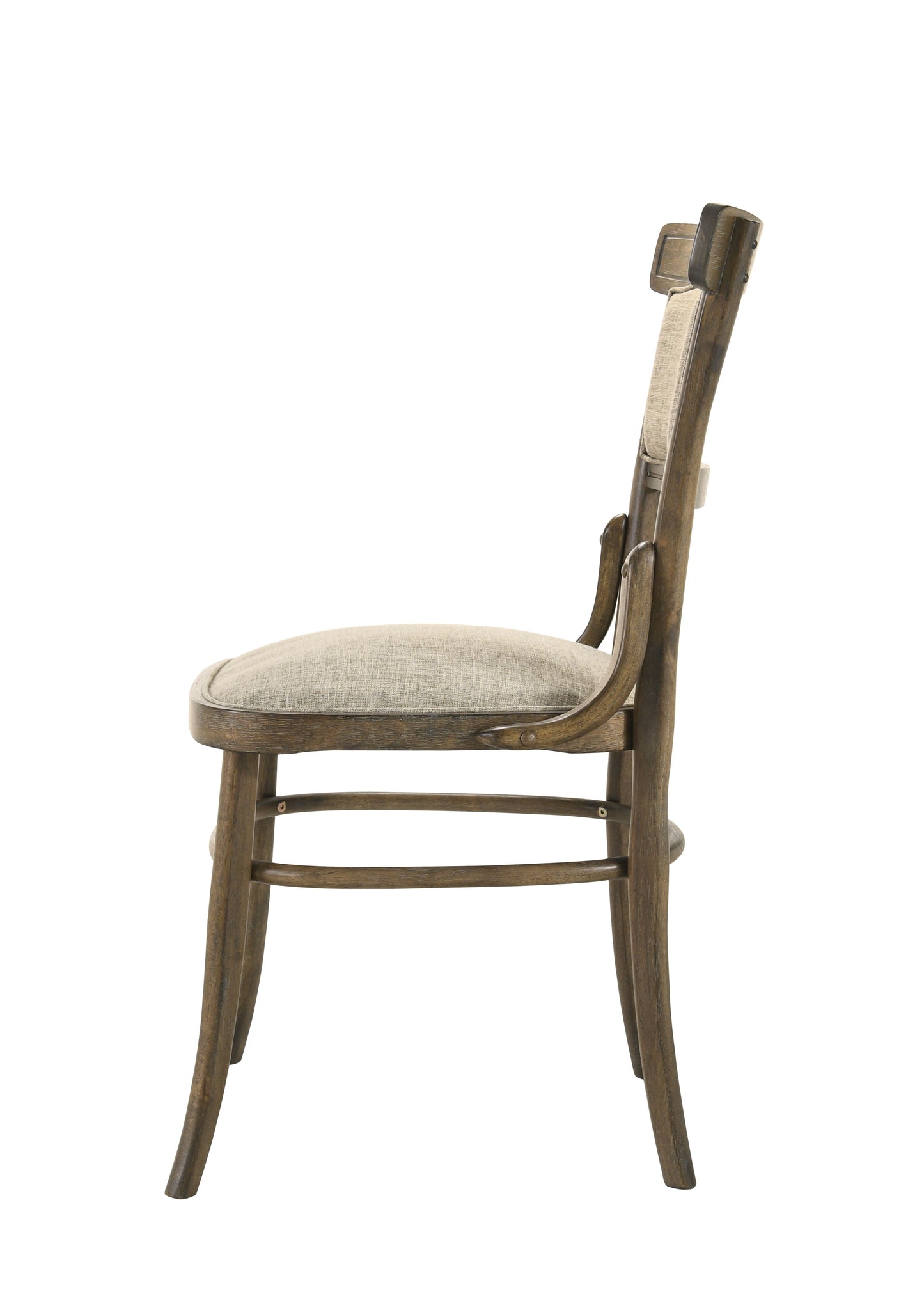 Bistro - 9 Piece Dining Table With Extension Leaf And Off White Fabric Dining Chairs (Set of 9) - Vintage Walnut
