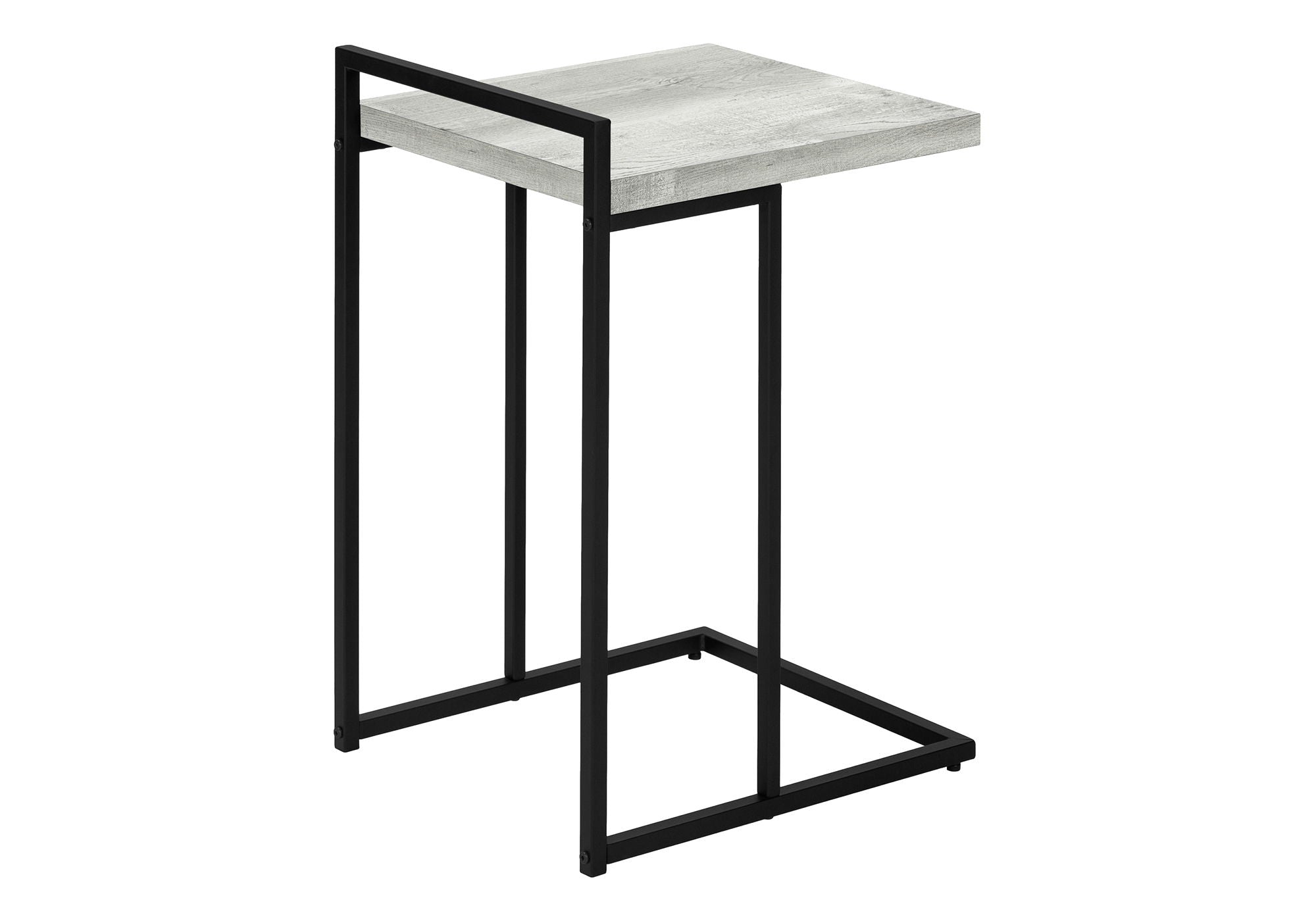 Accent Table, C - Shaped, Modern Convenient Design - Gray