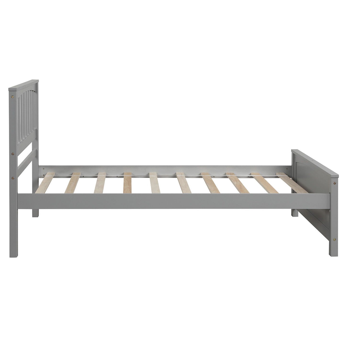 Twin Size Platform Bed - Gray