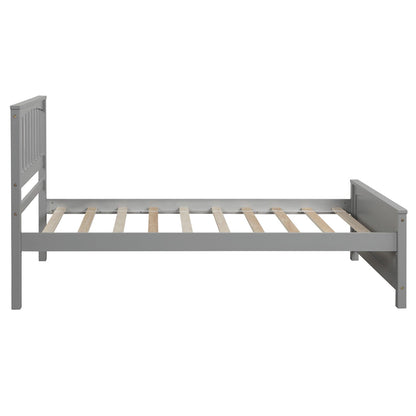 Twin Size Platform Bed - Gray