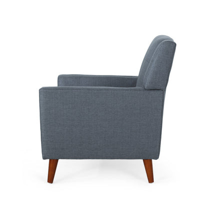 Luminaesque - Fabric Upholstered Armchair With Tufted Back - Dark Gray
