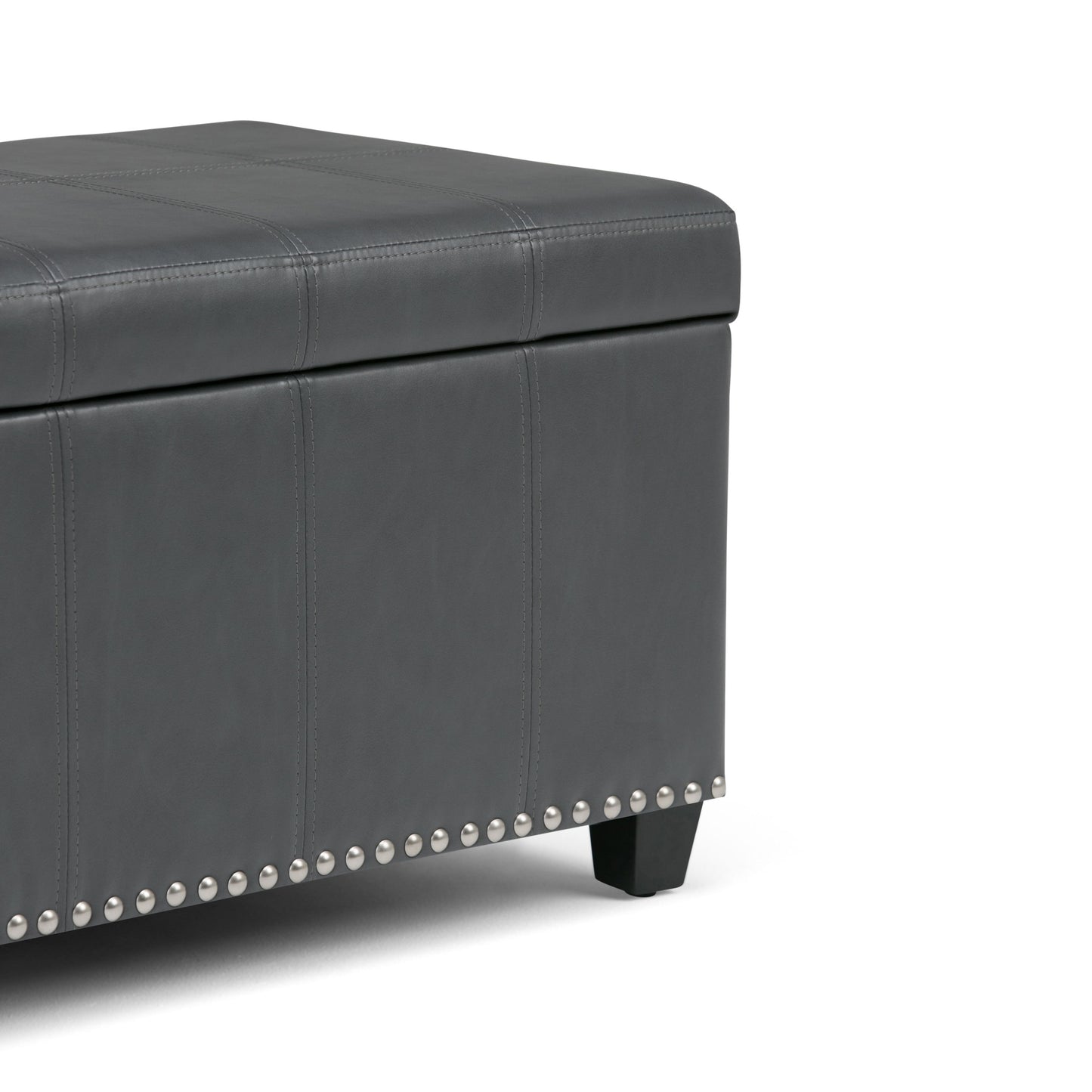 Amelia - Storage Ottoman Bench - Stone Gray