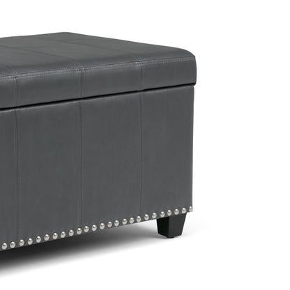 Amelia - Storage Ottoman Bench - Stone Gray