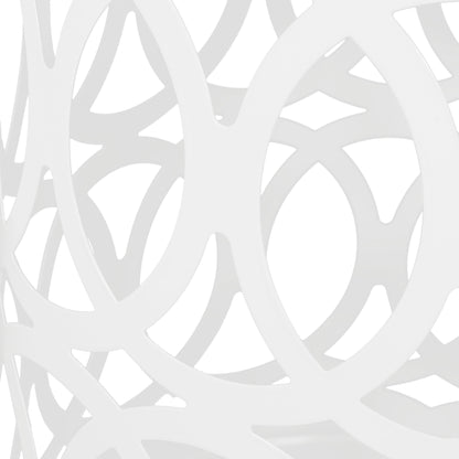 Outdoor Metal End Table Large - White