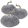Chenille Weighted Pumpkin (Set of 3) - Gray