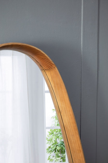 Irrgeular Mirror With Frame, Wall Mirror For Living Room Bathroom Entryway - Brown