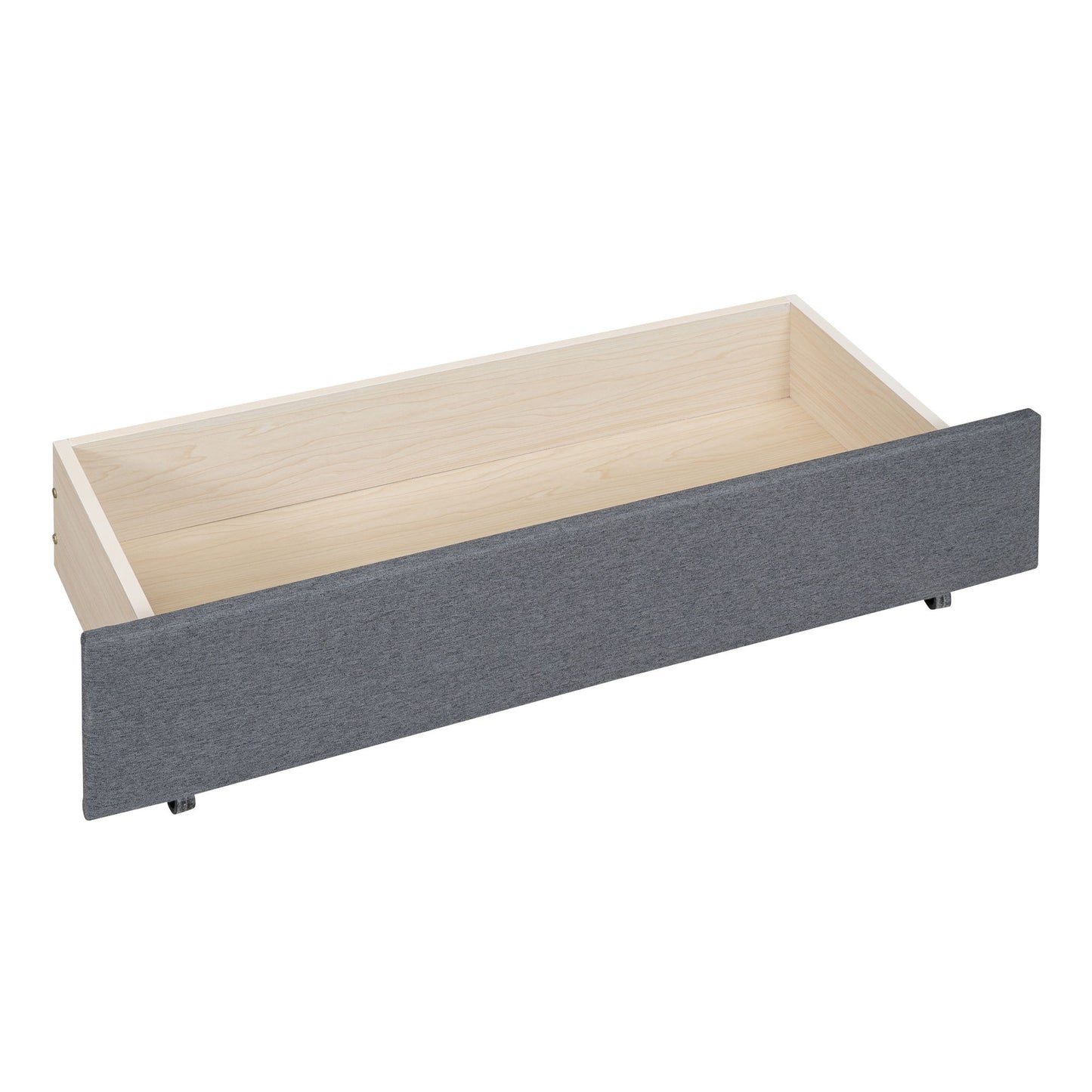 Full Size Upholstered Platform Bed With 2 Drawers And 1 Twin Size Trundle, Classic Headboard Design - Gray