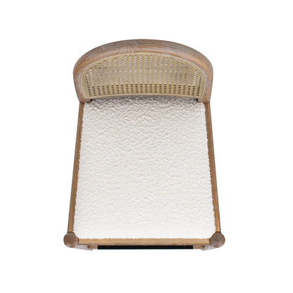 Panama - Curved Back Cane Bar Stool (Set of 2) - Ivory White