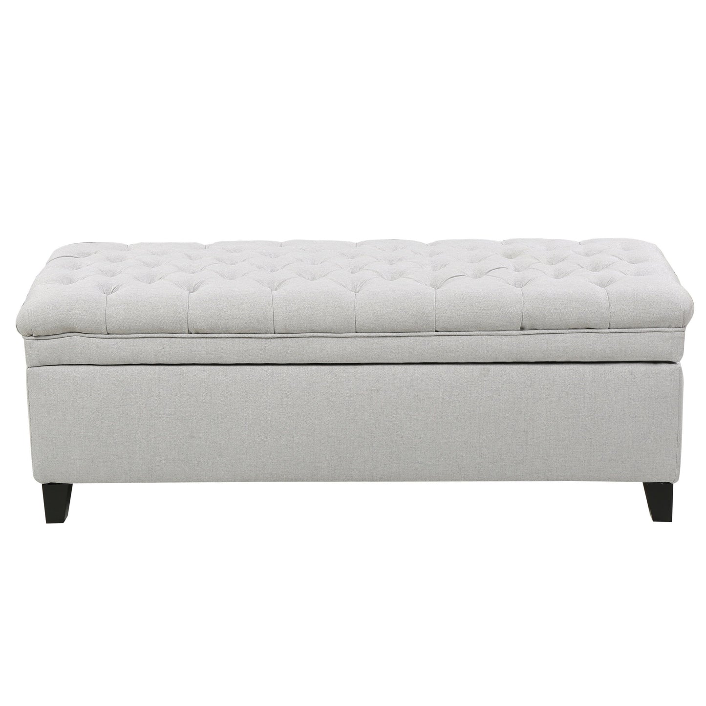 Juliana - Storage Ottoman Fabric - Light Gray