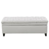 Juliana - Storage Ottoman Fabric - Light Gray