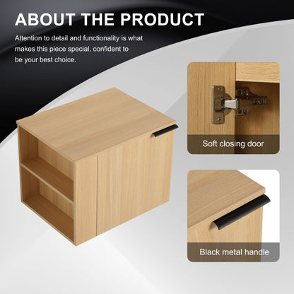 Modern Bathroom Vanity, Cabinet Set Without Sink - Oak