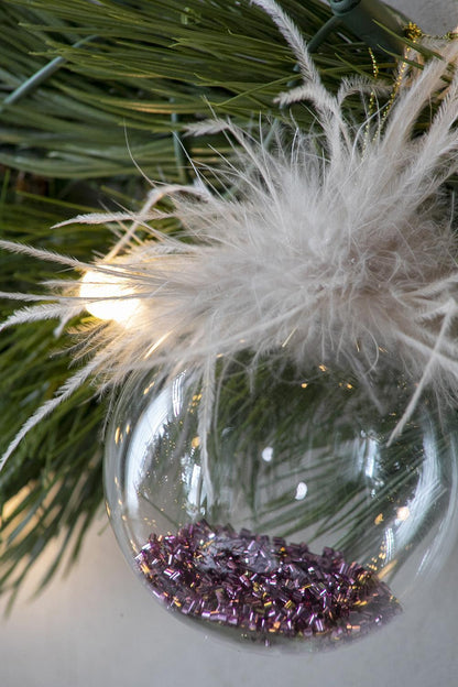 Christmas Ball Ornaments, Glass Decorative Hanging Ball Christmas Tree Ornaments For Holiday Decorations (Set of 12) - Multi