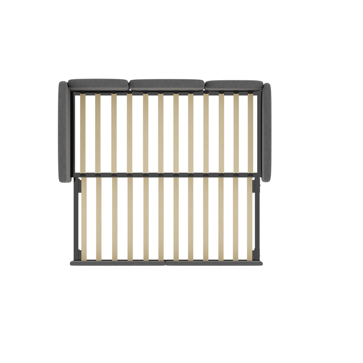 Modern Twin Size Upholstered Daybed With Additional Bed Frame - Dark Gray