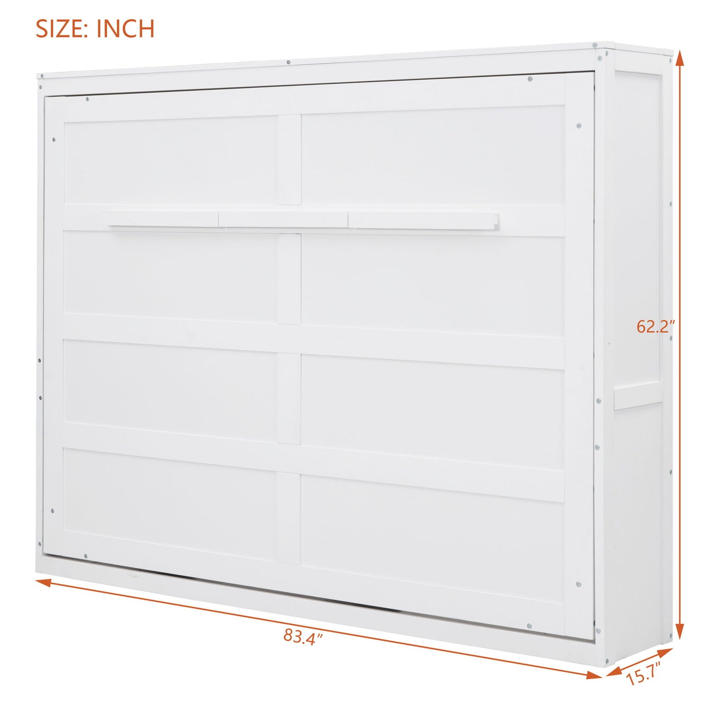 Full Size Murphy Wall Bed - White