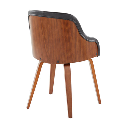Bacci - Mid-Century Modern Dining / Chair - Walnut / Black