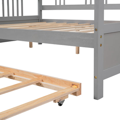 Full Size DayBed With Twin Size Trundle - Gray