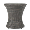 Thrive - Hourglass Rattan Table With No Glass Top - Gray