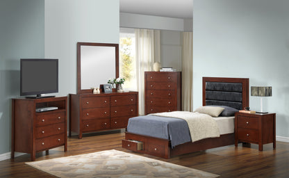 Twin Storage Bed - Cherry